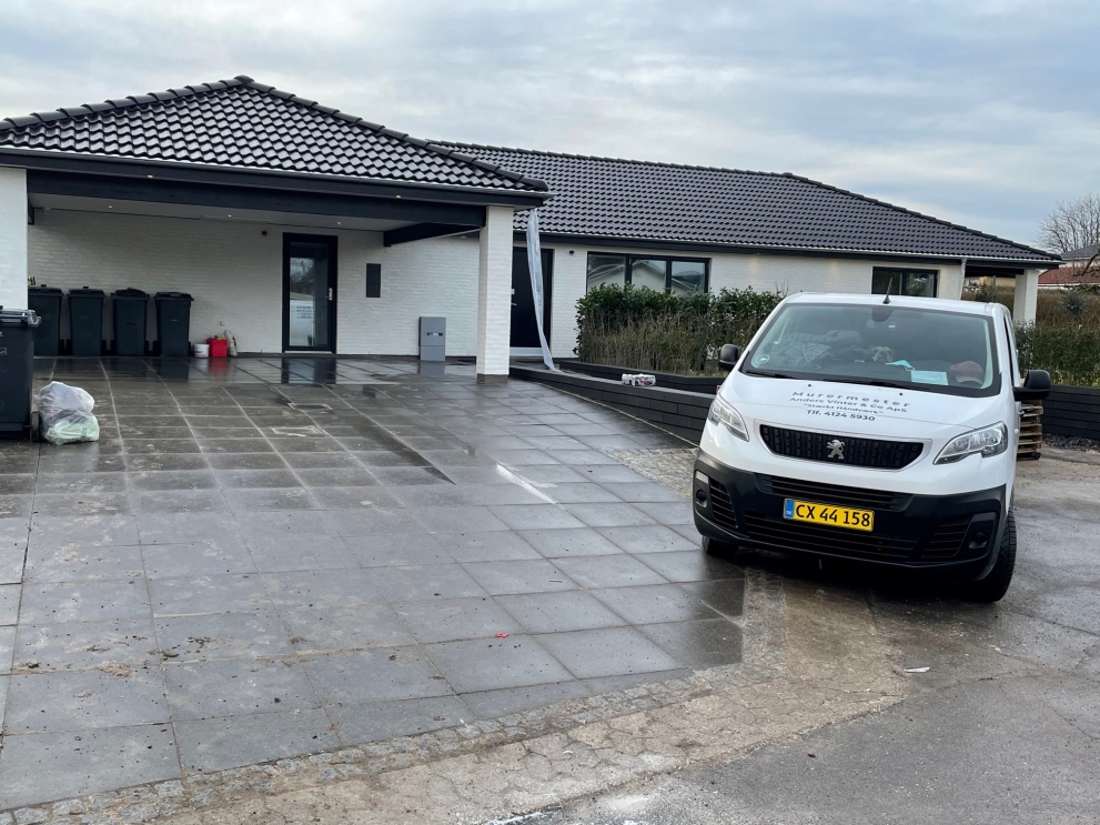 Facaderenovering som en del af renovering af hus i Roskilde